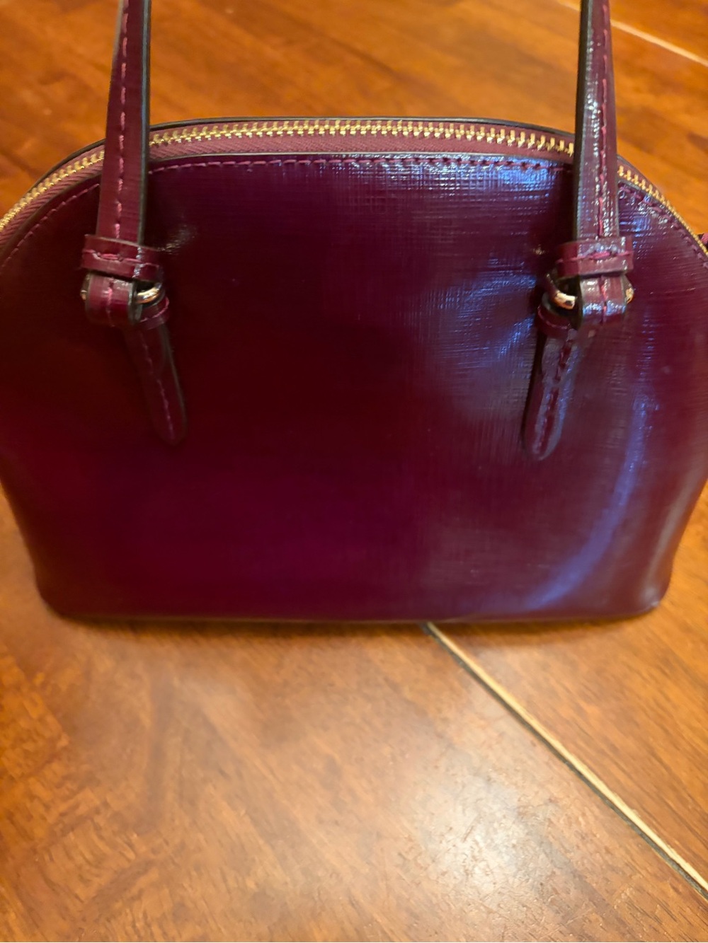 Coach Peyton Women's Dome Satchel Bag - Burgundy Leather - Picture 4 of 16